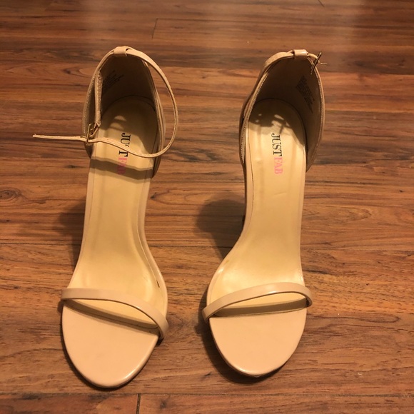 4” Nude Strappy Heels - Picture 2 of 2